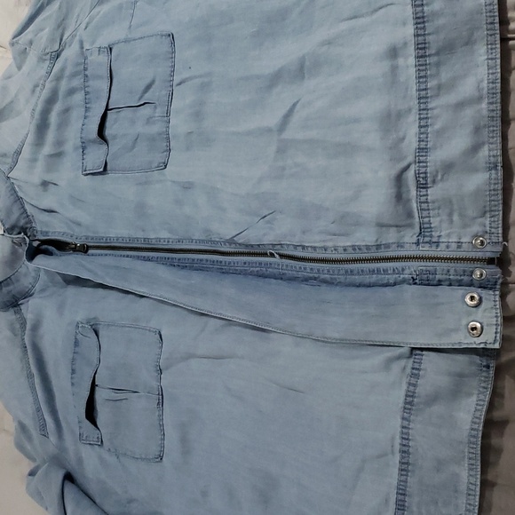 Ava & Viv Lyocell Chambray Shacket Sz 4X - Picture 13 of 13